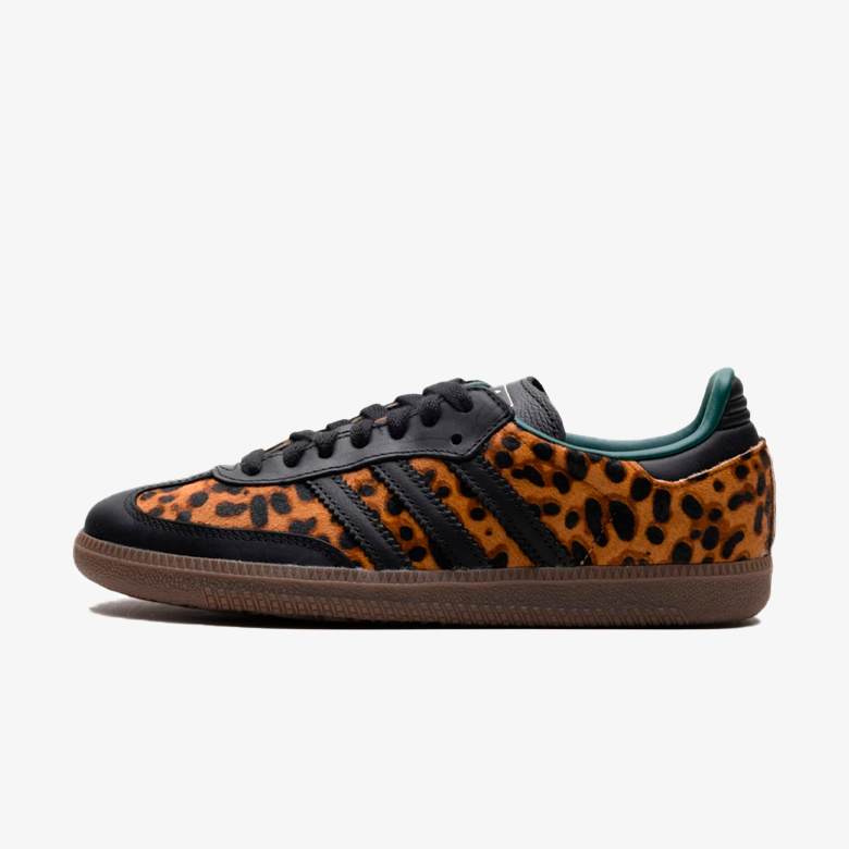 Adidas Samba OG Black Green Leopard Print