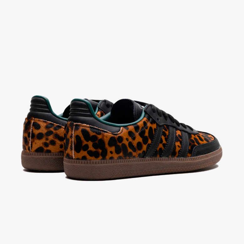 Adidas Samba OG Black Green Leopard Print
