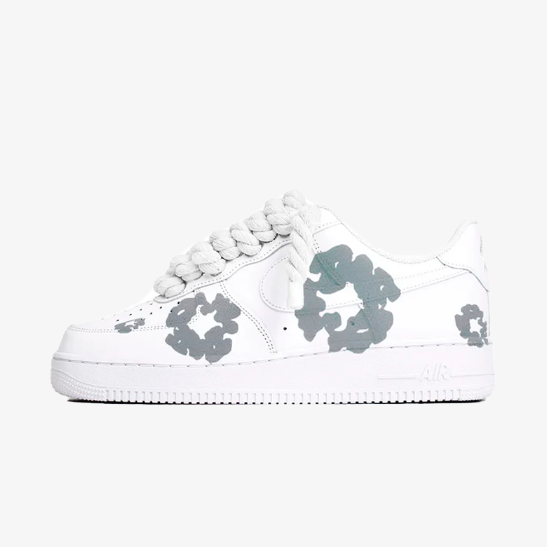 Nike Air Force 1 Low Custom – Denim Tears Rope Laces White