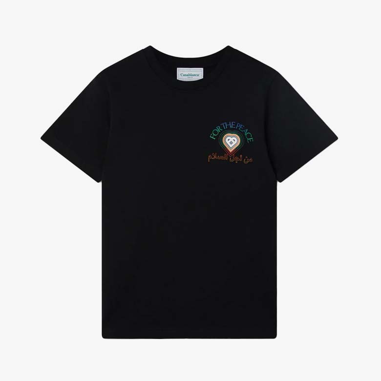 CASABLANCA ‘FOR THE PEACE’ Cotton Tee Black