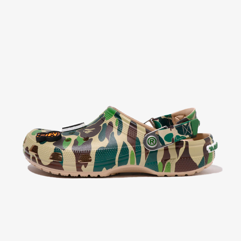 Crocs Classic Clog A Bathing Ape ABC Camo Green