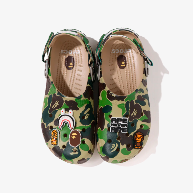 Crocs Classic Clog A Bathing Ape ABC Camo Green