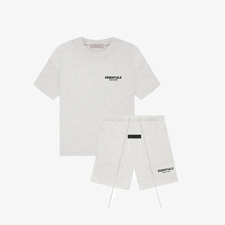 Fear of God Essentials Light Oatmeal Set (T-Shirt+Shorts)