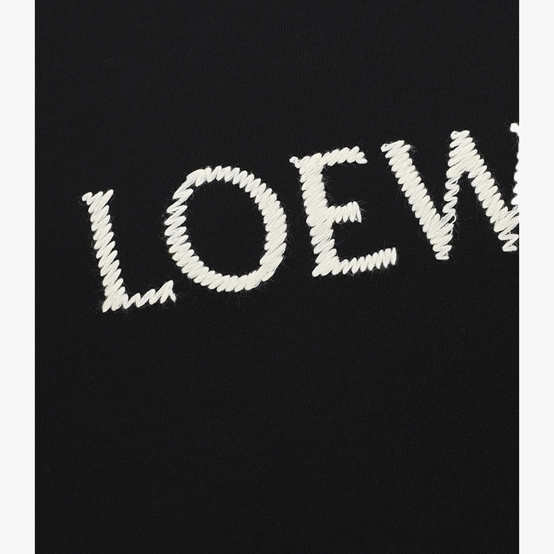 LOEWE Embroidered Cotton Crewneck Sweatshirt