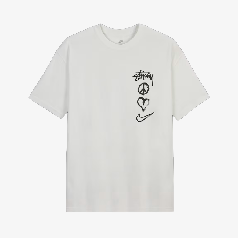 Nike x Stussy Peace, Love, Swoosh Tee White