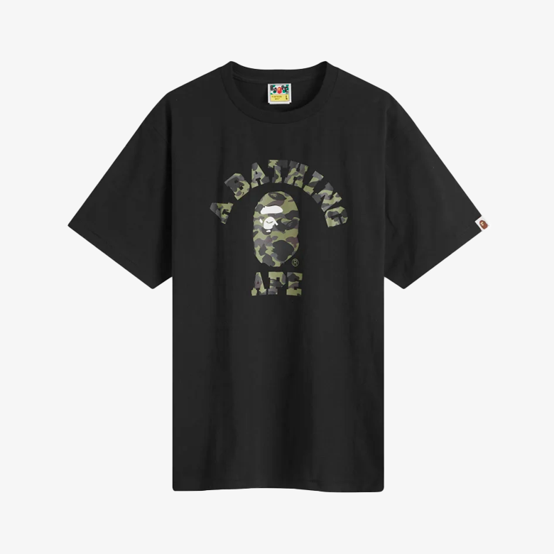 A Bathing Ape 1st Camo College Tee Black