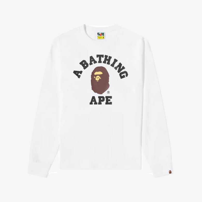 A Bathing Ape Long Sleeve College T-Shirt