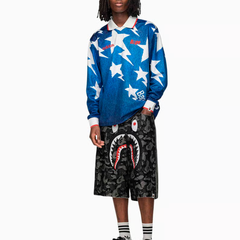 Adidas x BAPE Ls Sta Jersey Blue