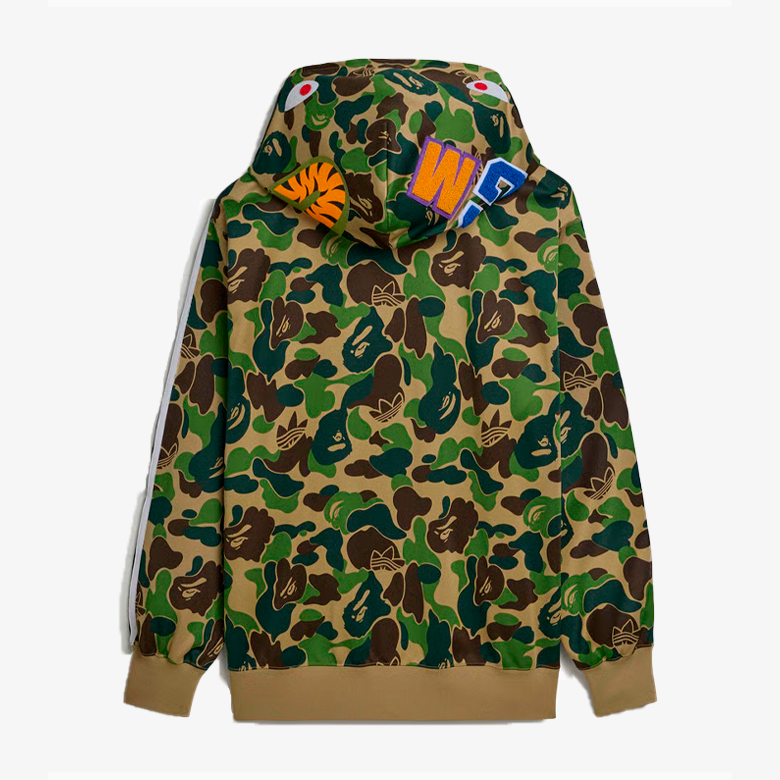 Adidas x BAPE Relaxed Fit Track Camo Shark Full Zip Hoodie
