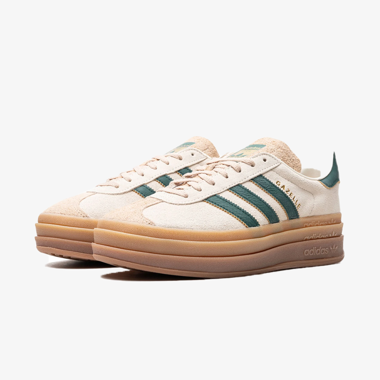 Adidas Gazelle Bold Magic Beige Collegiate Green