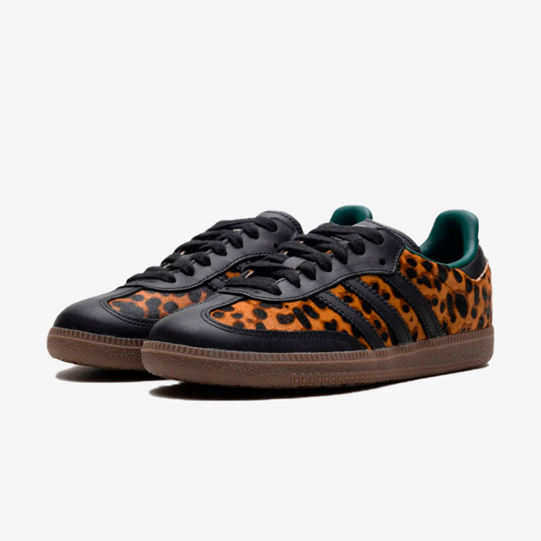 Adidas Samba OG Black Green Leopard Print