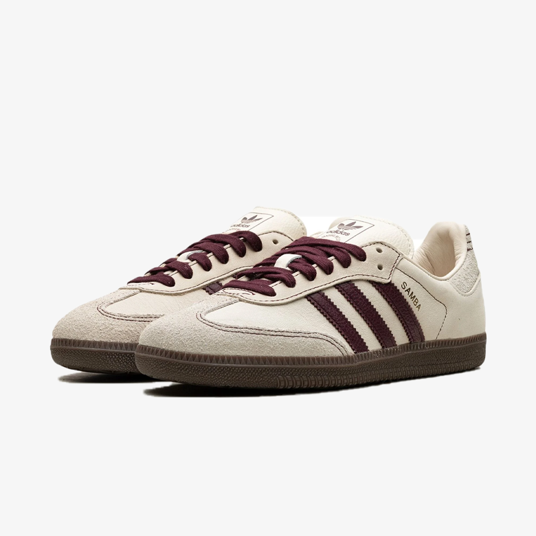 Adidas Samba OG Wonder White Maroon