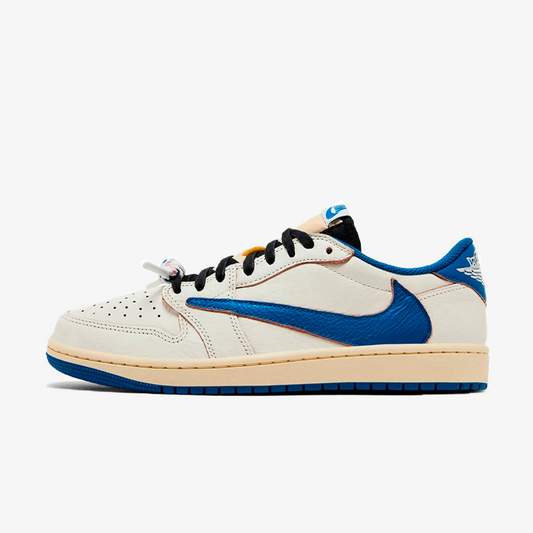 Air Jordan 1 Retro Low OG SP Fragment x Travis Scott Sail Military Blue