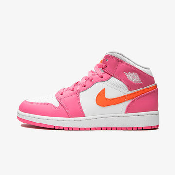 Air Jordan 1 Mid Pinksicle Safety Orange (GS)