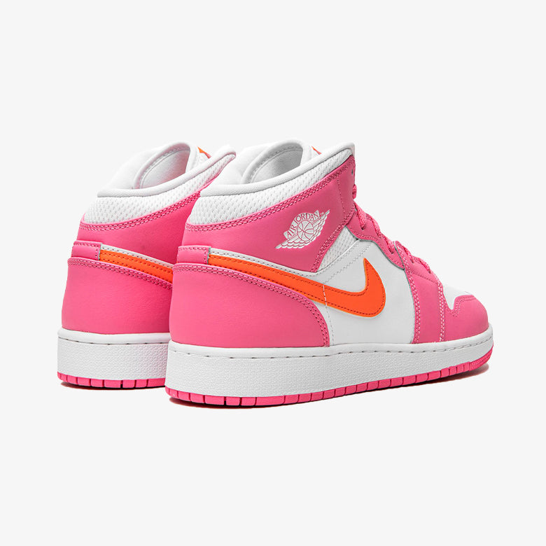 Air Jordan 1 Mid Pinksicle Safety Orange (GS)