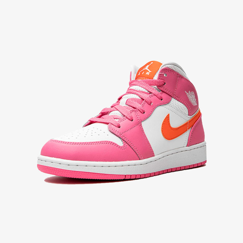 Air Jordan 1 Mid Pinksicle Safety Orange (GS)