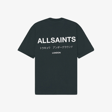 ALLSAINTS Underground Oversized Crew Neck Navy Tee