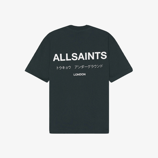 ALLSAINTS Underground Oversized Crew Neck Navy Tee