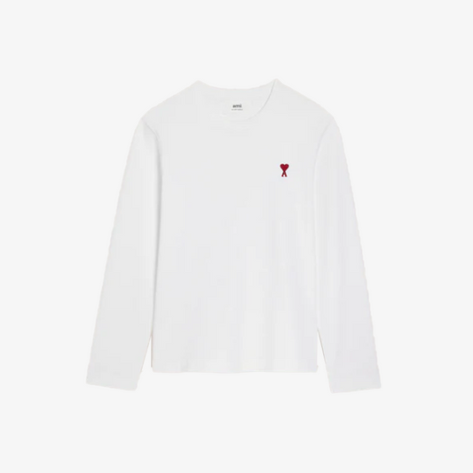 AMI PARIS A Heart Long-Sleeved White