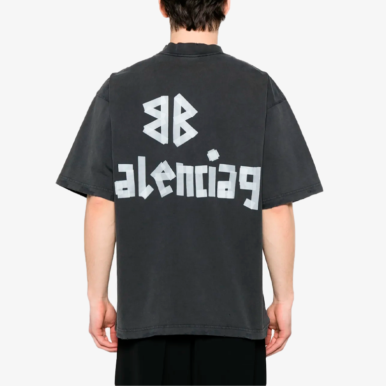 Balenciaga Tape Type Black T-shirt