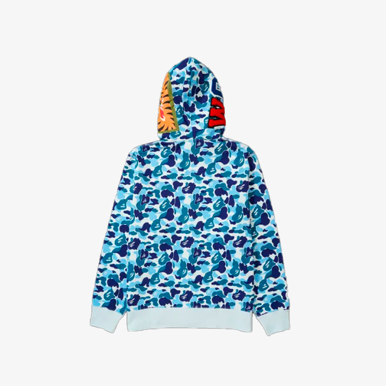 Bape ABC Camo Shark Zip Hoodie Blue