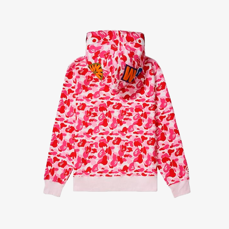 BAPE ABC Camo Shark Full Zip Hoodie Pink
