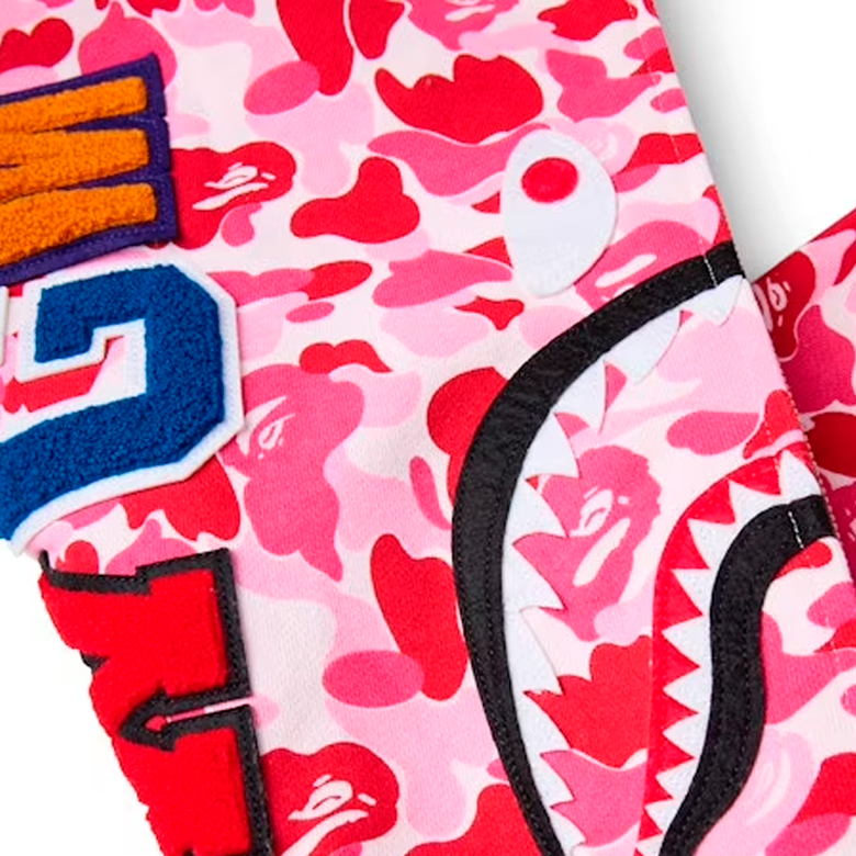 BAPE ABC Camo Shark Full Zip Hoodie Pink