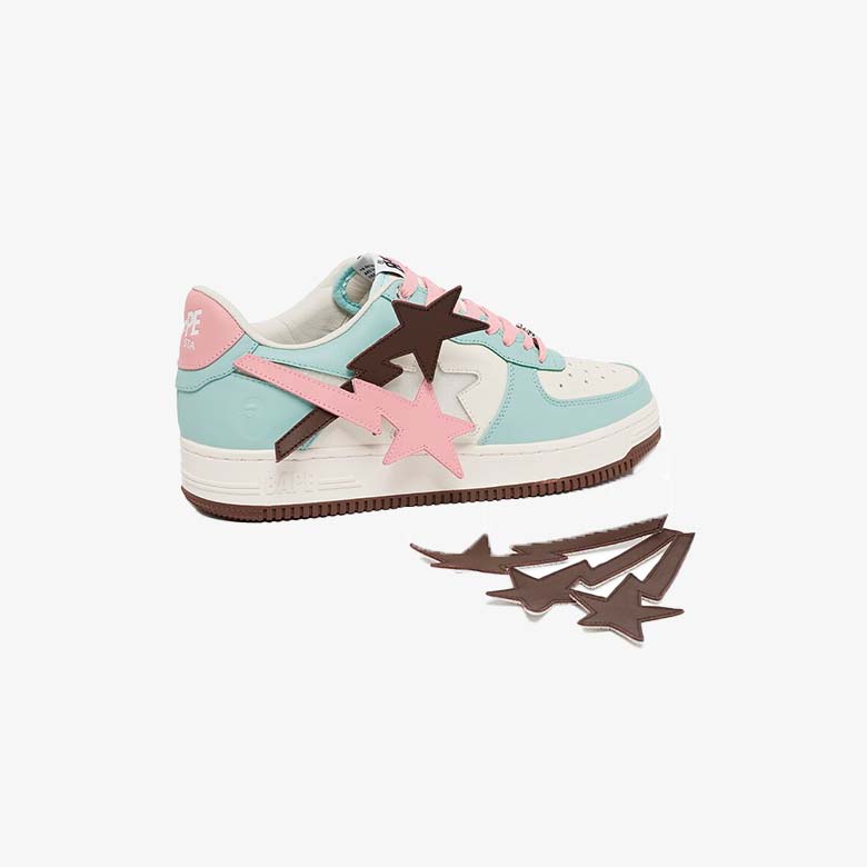 Bape Sta Low Green Blue Pink