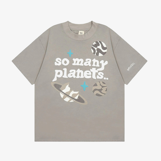 Broken Planet So Many Planets Tee Grey