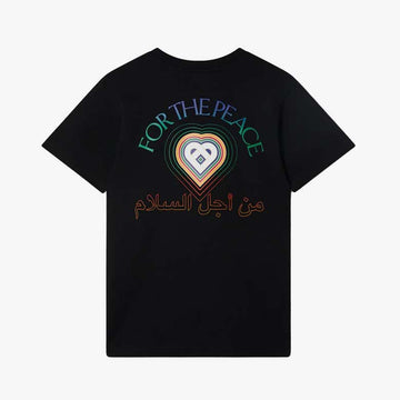 CASABLANCA ‘FOR THE PEACE’ Cotton Tee Black