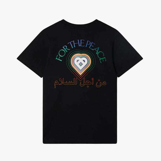 CASABLANCA ‘FOR THE PEACE’ Cotton Tee Black