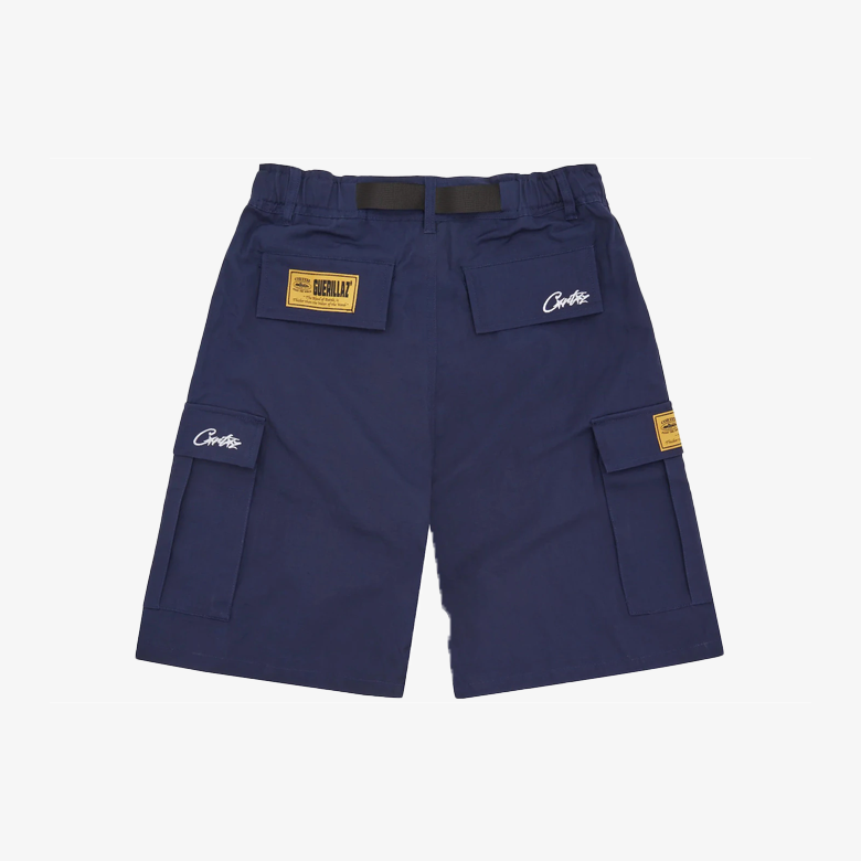 Corteiz Alcatraz Cargo Shorts Navy