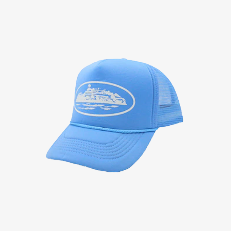 Corteiz alcatraz Trucker Hat University Blue