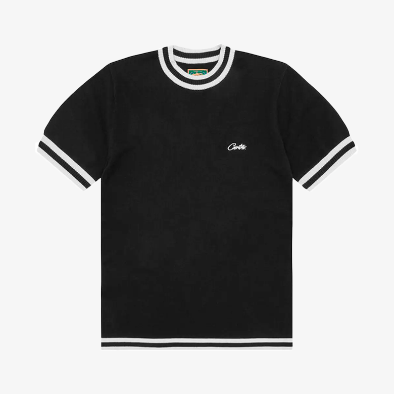 Corteiz Deala Knit Tee Black
