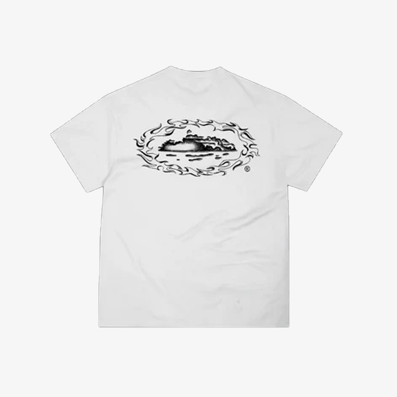 Corteiz Firey Alcatraz White Tee