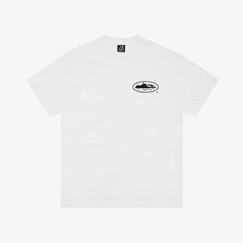 Corteiz Halftone Island Tee White/Black