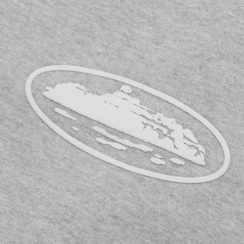 Corteiz Island Puff Print Zip Hoodie Grey