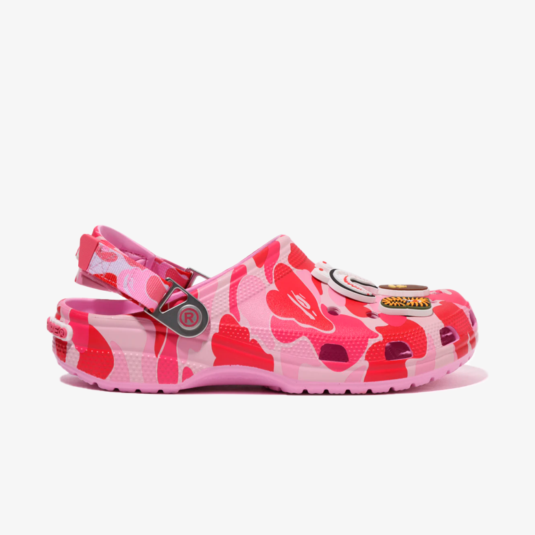 Crocs Classic Clog A Bathing Ape ABC Camo Pink