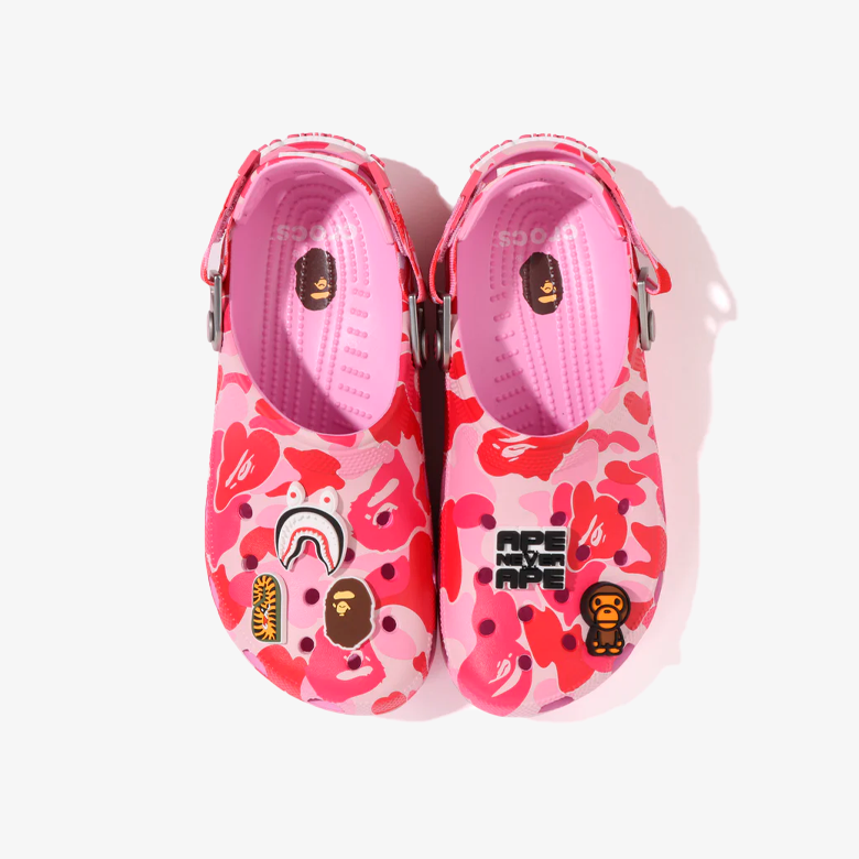Crocs Classic Clog A Bathing Ape ABC Camo Pink