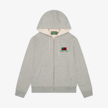 Denim Tears 1619 Pan African American Flag Lined Zip Hoodie Grey