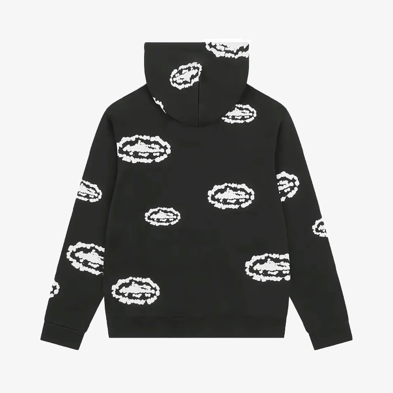 Corteiz Denim Tears Island Wreath Zip Hoodie Black