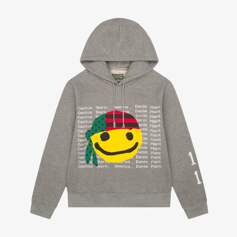 Denim Tears x CPFM Cactus Tears Hoodie Grey