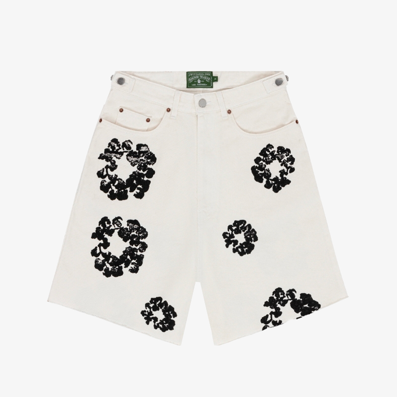 Denim Tears The Cotton Wreath Jean Short White