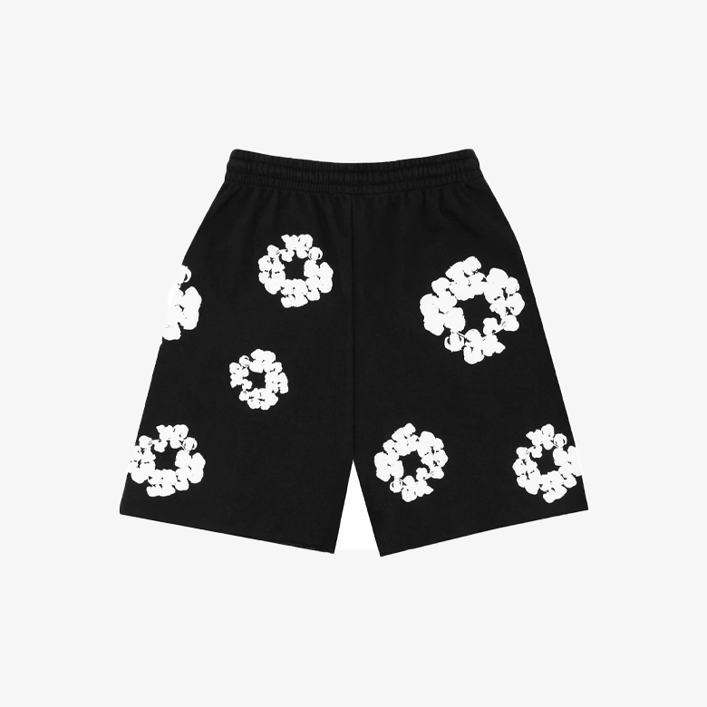 Denim Tears The Cotton Wreath Shorts Black