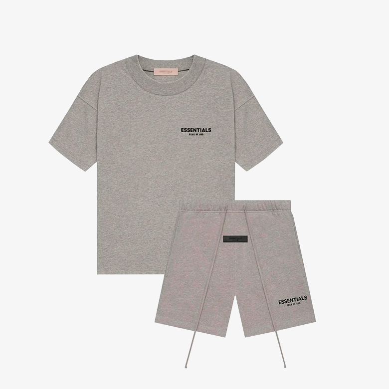 Fear of God Essentials Dark Oatmeal Set (T-Shirt+Shorts)