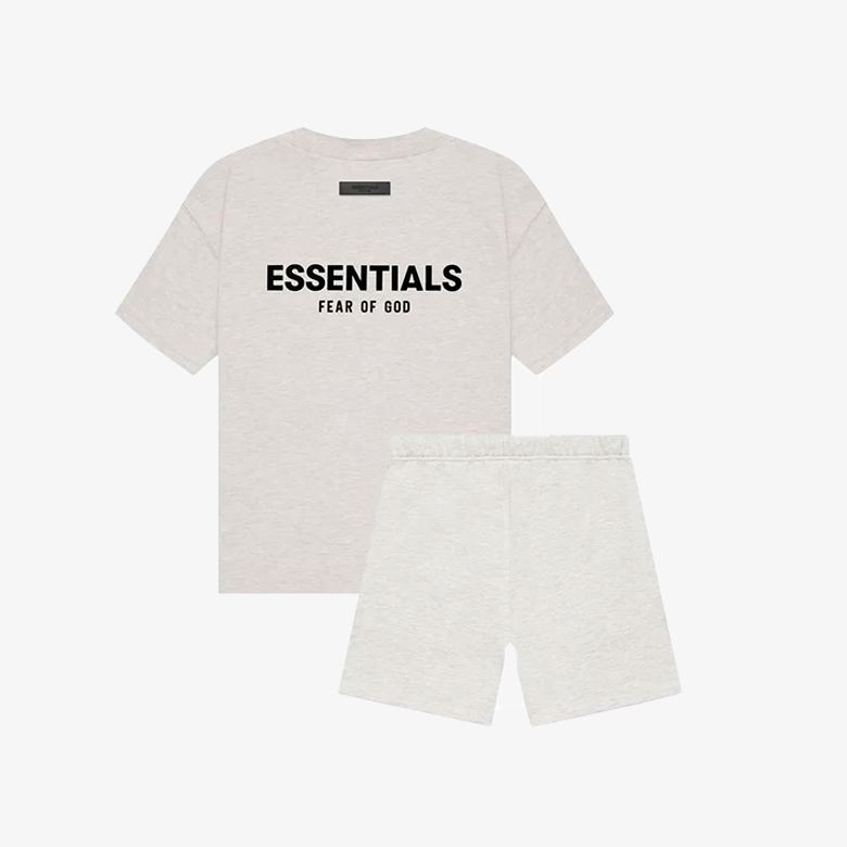 Fear of God Essentials Light Oatmeal Set (T-Shirt+Shorts)