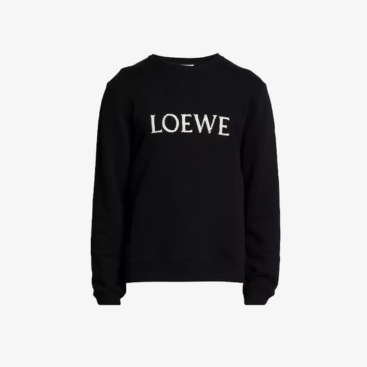 LOEWE Embroidered Cotton Crewneck Sweatshirt