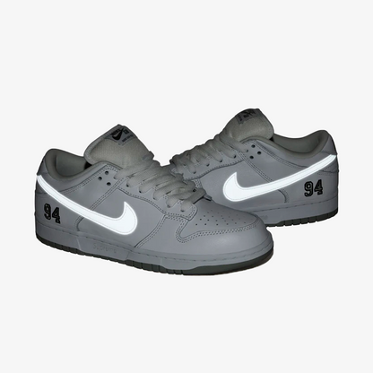 Nike Dunk Low Sb Supreme 94 White Metallic Silver
