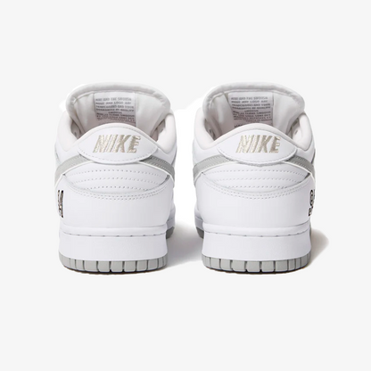 Nike Dunk Low Sb Supreme 94 White Metallic Silver