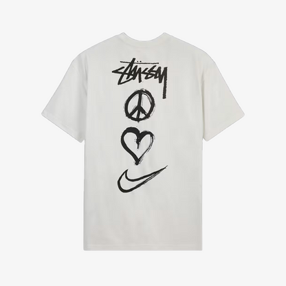 Nike x Stussy Peace, Love, Swoosh Tee White